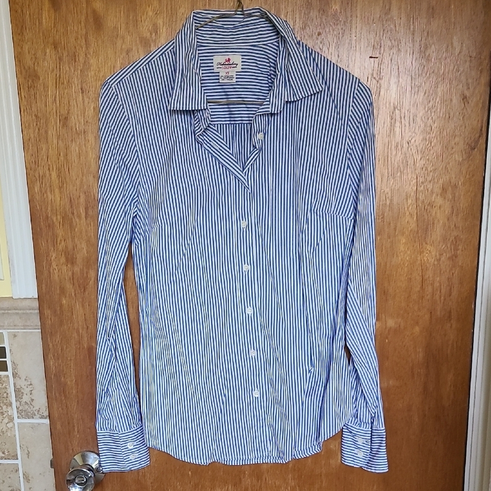 J CREW Blue Striped Shirt